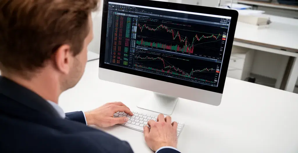 Professionnel analysant des données financières CSE sur écran